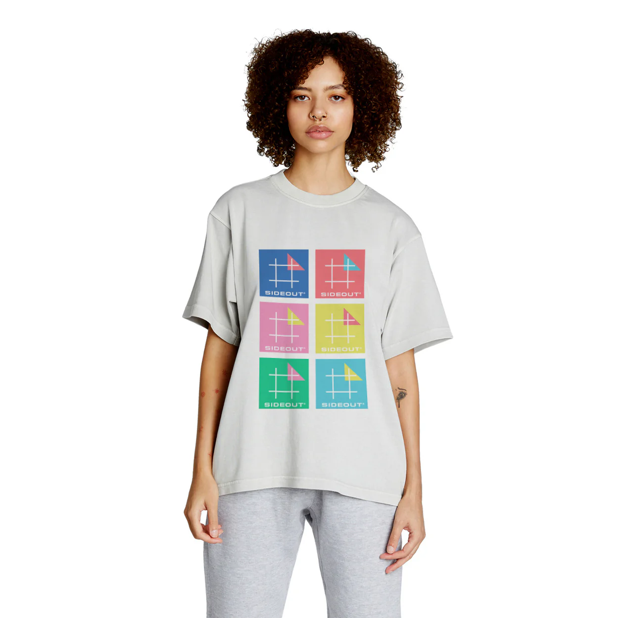 Endless Summer Wild Tiles White Boxy Tee - Image 3